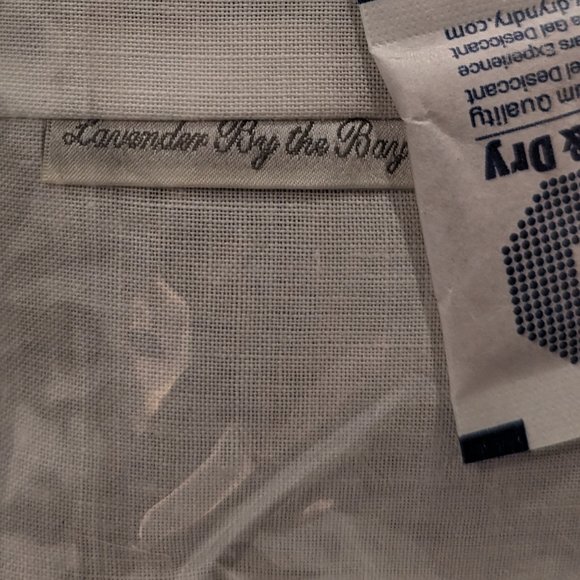 NWT Handmade Embroidered Monogrammed Lavender Pillow (Linen/Cotton) - Picture 5 of 10